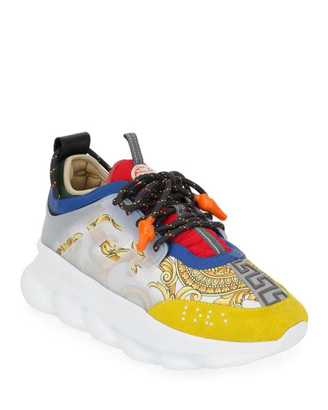 versace white and gold sneakers|Versace sneakers price.